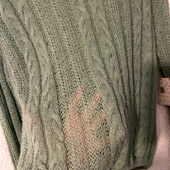 Free People mint knitted pullover sweater - Picture 2 of 6